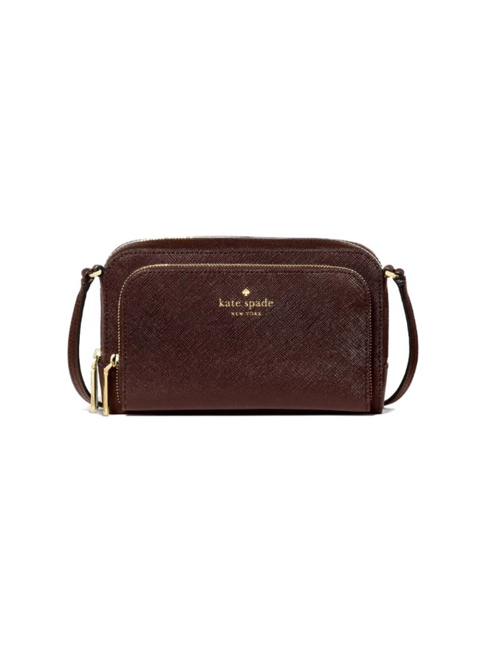 New Kate Spade Staci Mini Crossbody Bag Saffiano Hot Fudge - Picture 5 of 5